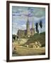 Chartres Cathedral, 1830-Jean-Baptiste-Camille Corot-Framed Premium Giclee Print