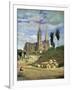 Chartres Cathedral, 1830-Jean-Baptiste-Camille Corot-Framed Premium Giclee Print