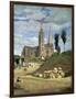 Chartres Cathedral, 1830-Jean-Baptiste-Camille Corot-Framed Giclee Print