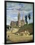 Chartres Cathedral, 1830-Jean-Baptiste-Camille Corot-Framed Giclee Print