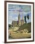 Chartres Cathedral, 1830-Jean-Baptiste-Camille Corot-Framed Giclee Print