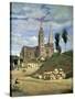 Chartres Cathedral, 1830-Jean-Baptiste-Camille Corot-Stretched Canvas