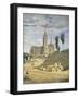 Chartres Cathedral, 1830-Jean-Baptiste-Camille Corot-Framed Giclee Print