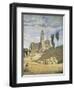 Chartres Cathedral, 1830-Jean-Baptiste-Camille Corot-Framed Giclee Print