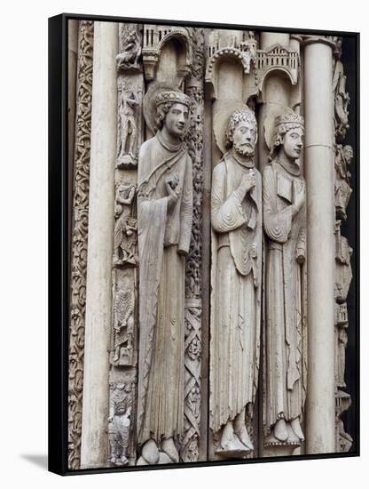 Chartres Cathedral, Chartes, France-null-Framed Stretched Canvas