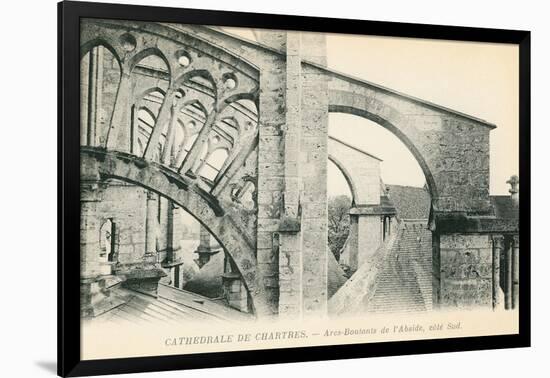 Chartres Cathedral Flying Buttresses-null-Framed Art Print