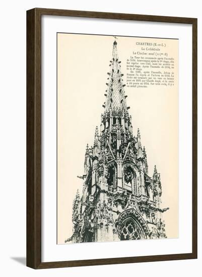 Chartres Cathedral Tower-null-Framed Art Print