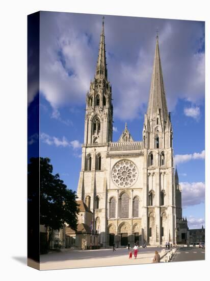 Chartres Cathedral, Unesco World Heritage Site, Chartres, Eure-Et-Loir, France-Charles Bowman-Stretched Canvas