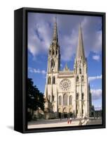 Chartres Cathedral, Unesco World Heritage Site, Chartres, Eure-Et-Loir, France-Charles Bowman-Framed Stretched Canvas