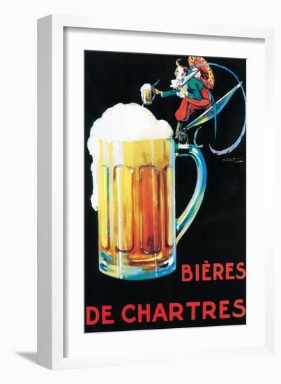 Chartres, France - Beers of Chartres Promotional Poster-Lantern Press-Framed Art Print