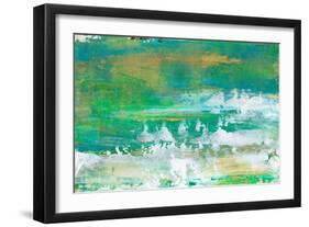 Chartreuse & Aqua I-Lila Bramma-Framed Art Print