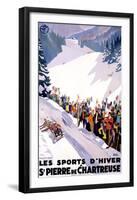 Chartreuse Resort Snow Tobaggan-Roger Broders-Framed Giclee Print