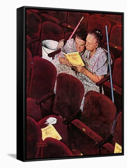 "Charwomen", April 6,1946-Norman Rockwell-Framed Stretched Canvas