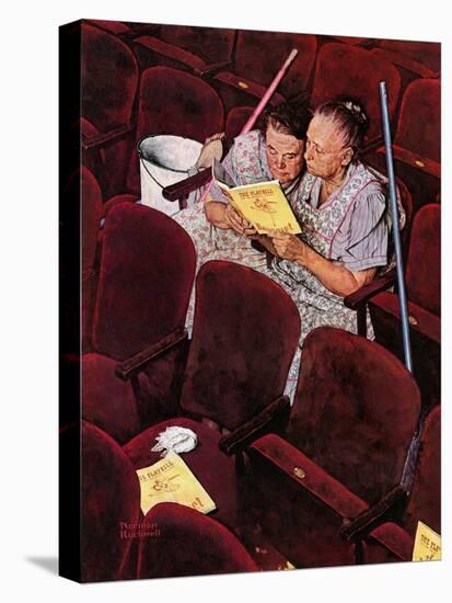 "Charwomen", April 6,1946-Norman Rockwell-Stretched Canvas