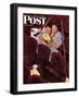 "Charwomen" Saturday Evening Post Cover, April 6,1946-Norman Rockwell-Framed Giclee Print