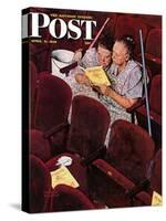 "Charwomen" Saturday Evening Post Cover, April 6,1946-Norman Rockwell-Stretched Canvas