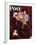 "Charwomen" Saturday Evening Post Cover, April 6,1946-Norman Rockwell-Framed Giclee Print