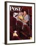 "Charwomen" Saturday Evening Post Cover, April 6,1946-Norman Rockwell-Framed Giclee Print