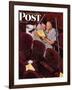 "Charwomen" Saturday Evening Post Cover, April 6,1946-Norman Rockwell-Framed Giclee Print