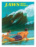 Jaws - Maui, Hawaii - Big Wave Surfing-Chas Allen-Laminated Art Print