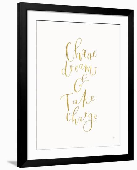 Chase Dreams and Take Charge Gold-Jenaya Jackson-Framed Art Print