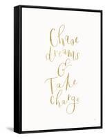 Chase Dreams and Take Charge Gold-Jenaya Jackson-Framed Stretched Canvas