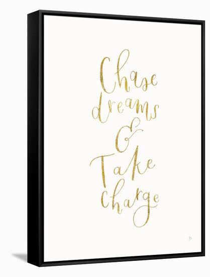 Chase Dreams and Take Charge Gold-Jenaya Jackson-Framed Stretched Canvas