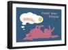 Chase Dreams - Blue & Purple Version-Dog is Good-Framed Premium Giclee Print
