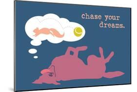 Chase Dreams - Blue & Purple Version-Dog is Good-Mounted Premium Giclee Print