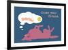 Chase Dreams - Blue & Purple Version-Dog is Good-Framed Art Print