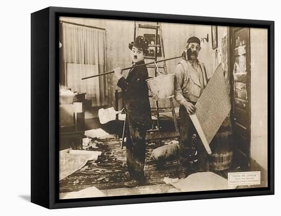 Chase Me Charlie, Charlie Chaplin, 1918-null-Framed Stretched Canvas