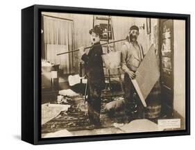 Chase Me Charlie, Charlie Chaplin, 1918-null-Framed Stretched Canvas