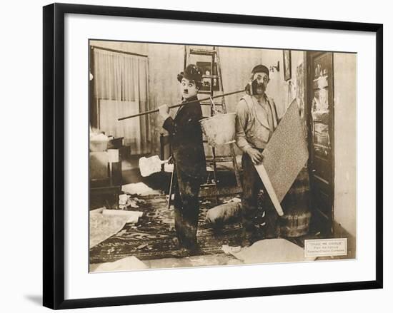 Chase Me Charlie, Charlie Chaplin, 1918-null-Framed Art Print