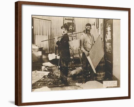 Chase Me Charlie, Charlie Chaplin, 1918-null-Framed Art Print