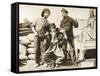 Chase Me Charlie, Charlie Chaplin on lobbycard, 1918-null-Framed Stretched Canvas