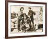 Chase Me Charlie, Charlie Chaplin on lobbycard, 1918-null-Framed Art Print