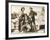 Chase Me Charlie, Charlie Chaplin on lobbycard, 1918-null-Framed Art Print