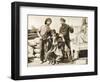 Chase Me Charlie, Charlie Chaplin on lobbycard, 1918-null-Framed Art Print