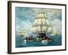 Chase Of The USS Constitution-Anton Otto Fischer-Framed Art Print