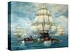 Chase Of The USS Constitution-Anton Otto Fischer-Stretched Canvas