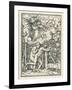 Chased from the Garden of Eden by an Angel with a Fiery Sword Accompanied by Death-Hans Holbein the Younger-Framed Art Print