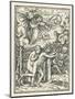 Chased from the Garden of Eden by an Angel with a Fiery Sword Accompanied by Death-Hans Holbein the Younger-Mounted Art Print