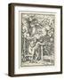 Chased from the Garden of Eden by an Angel with a Fiery Sword Accompanied by Death-Hans Holbein the Younger-Framed Art Print