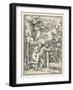 Chased from the Garden of Eden by an Angel with a Fiery Sword Accompanied by Death-Hans Holbein the Younger-Framed Art Print