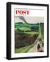 "Chasing the Fire Truck" Saturday Evening Post Cover, June 30, 1956-John Falter-Framed Giclee Print