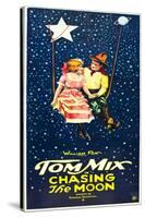 Chasing The Moon, Eva Novak, Tom Mix on US insert poster, 1922-null-Stretched Canvas