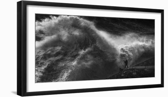 CHASING THE SEA STORM-Paolo Lazzarotti-Framed Photographic Print