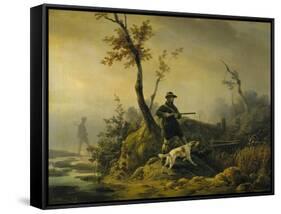 Chasse au canard-Horace Vernet-Framed Stretched Canvas