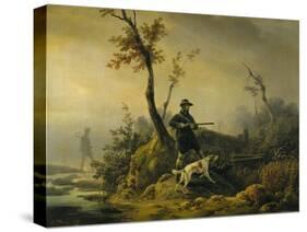 Chasse au canard-Horace Vernet-Stretched Canvas