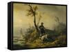 Chasse au canard-Horace Vernet-Framed Stretched Canvas